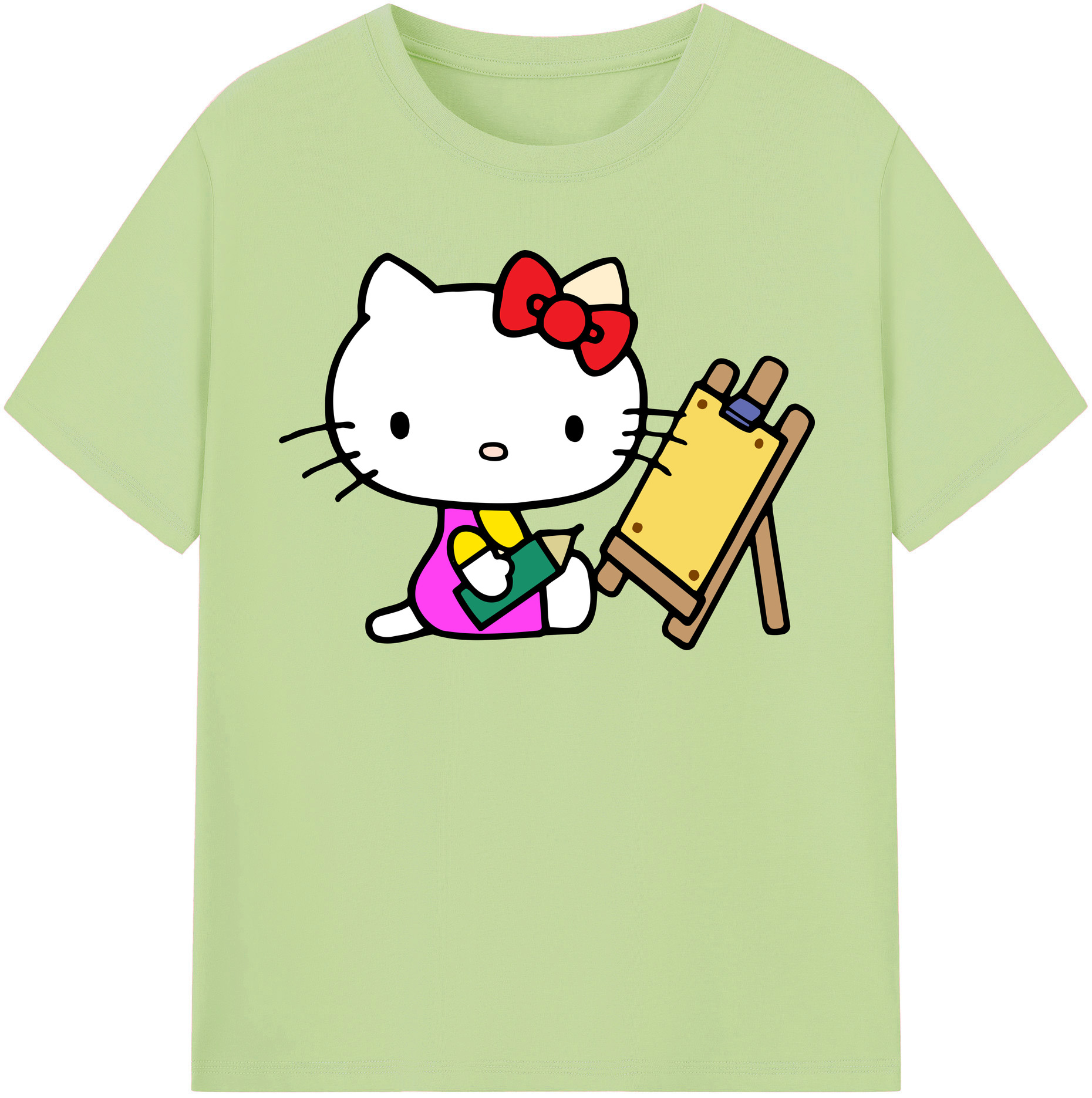 （画像用） Hello Kitty ハローキティ 綿100％半袖Tシャツ（フロントプリント）